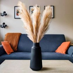XL Faux Pampas Grass Decor Tall - Extra Fluffy, Large Artificial Pampas Grass Branches for Boho Room Decor & Wedding Flower Decorations - Fake Plants
