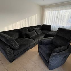 I'm selling a sectional sofa and a reclining chair.  