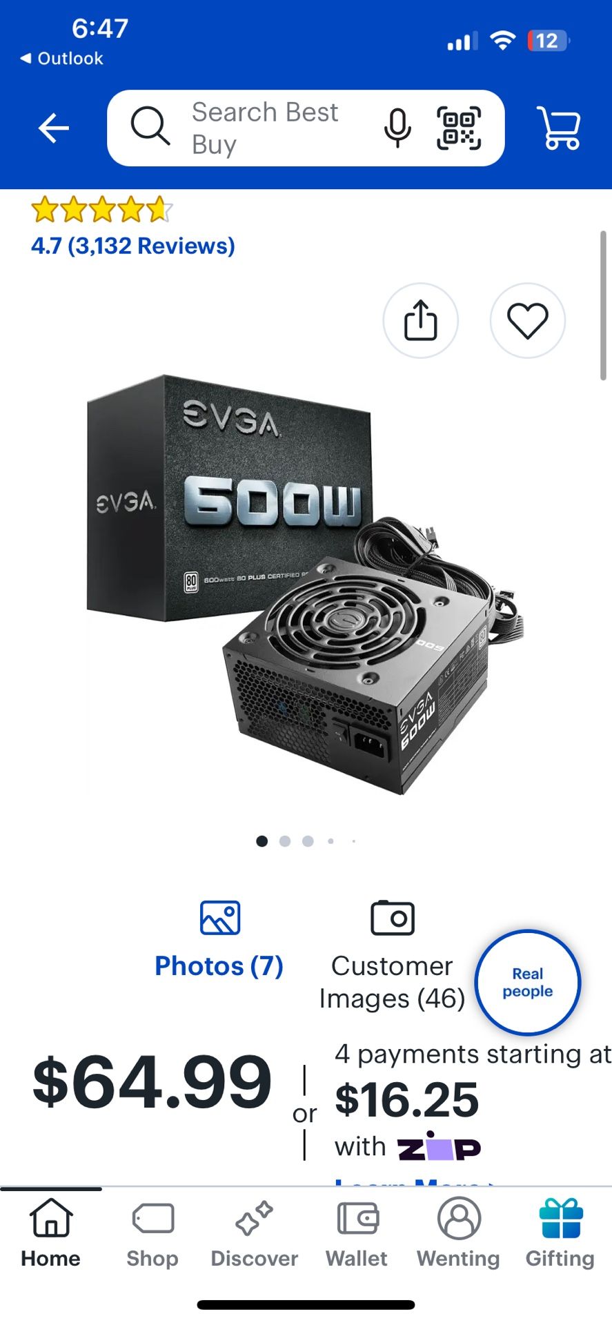 EVGA - 600W ATX 12V/EPS 12V 80 Plus Power Supply -