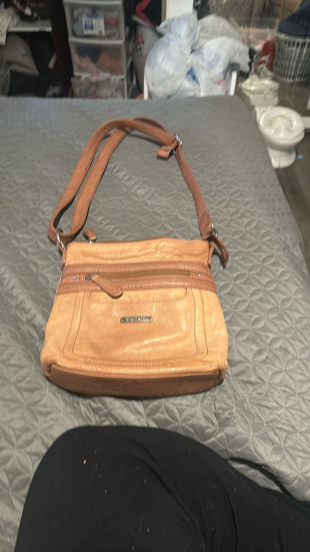 Lather. Brown. Bag