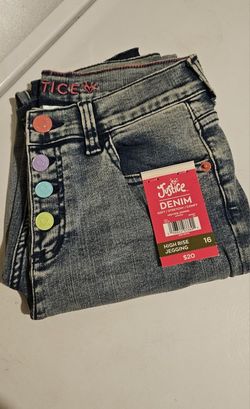 NEW Girls Justice high rise jeggings (size 16)