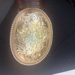 Montana Silversmiths Western Filigree 24Kt Gold Plated Belt Buckle