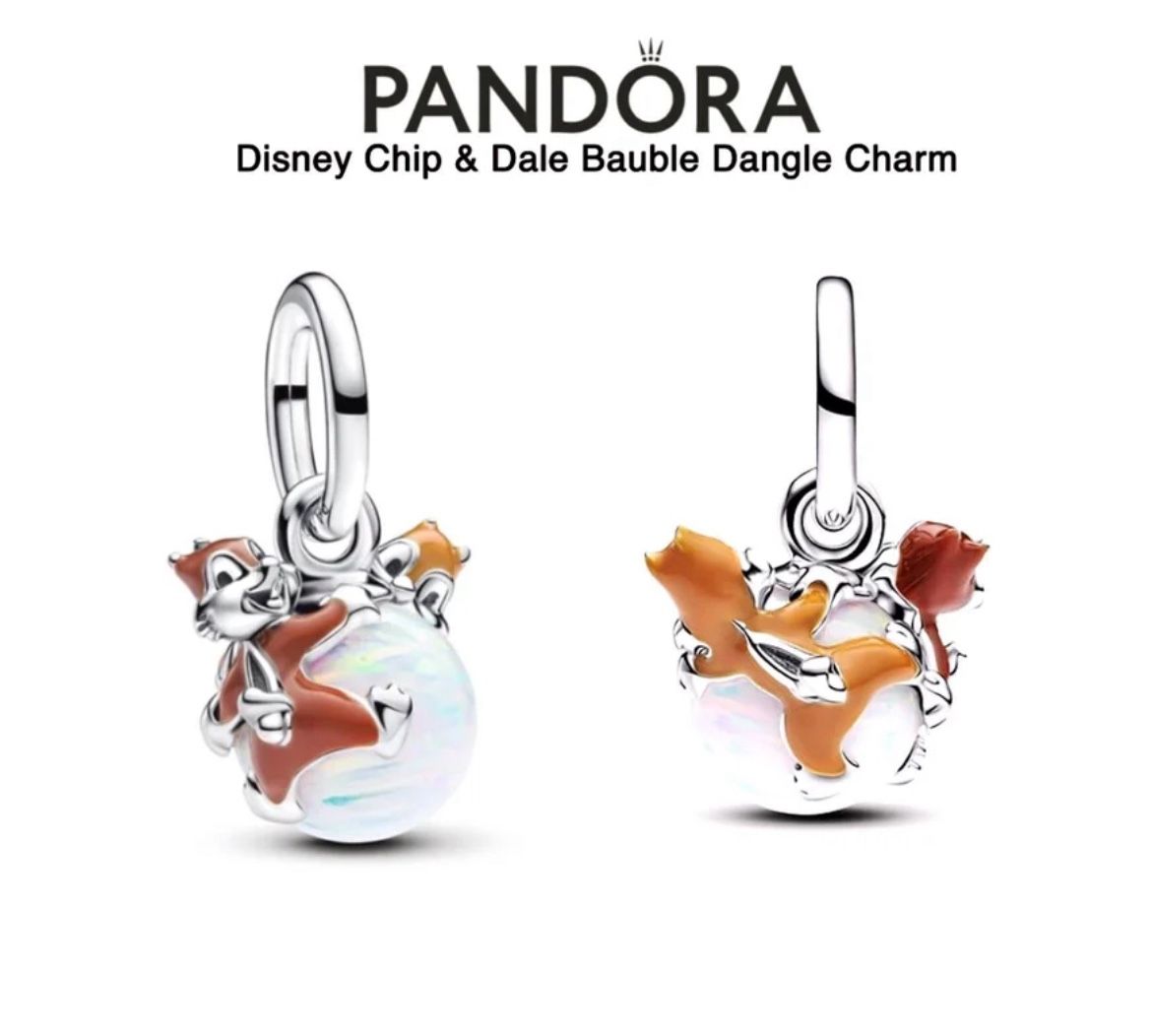 PANDORA Disney Chip & Dale Bauble Dangle Charm w/box