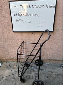 Black Wire Folding Shopping Cart
