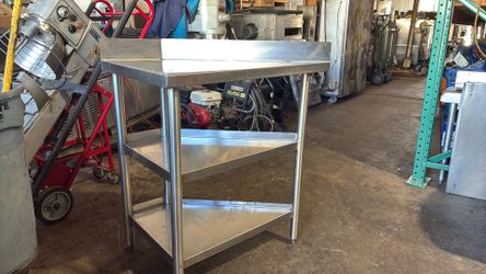 NSF Approved Corner Stainless Steel Table