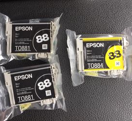 Epson Stylus OEM Black Yellow Ink Cartridges - 88