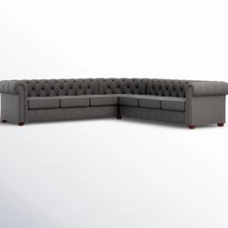 Velvet Gray 117” Sectional 