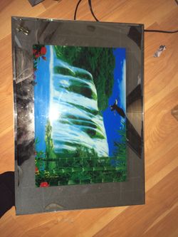 Waterfall mirror
