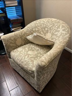 Floral Upholstered Accent Chair