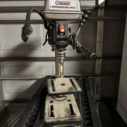 Central Machinery 8″ 5-Speed Bench Drill Press w/ Light 
