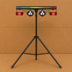 Chauvet DJ GigBAR 3 LED Strip Lighting System Tripod Carrying Case RGB+UV Blacklight Wash Pars Derby 🚨 Payment Options Available 🚨
