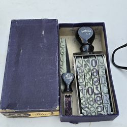 🏷️ Vintage Justrite Number Stamp Set BN5-4 – Complete w/ Box