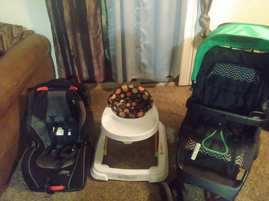 All 3 for one price! Car seat, stroller, and walker
