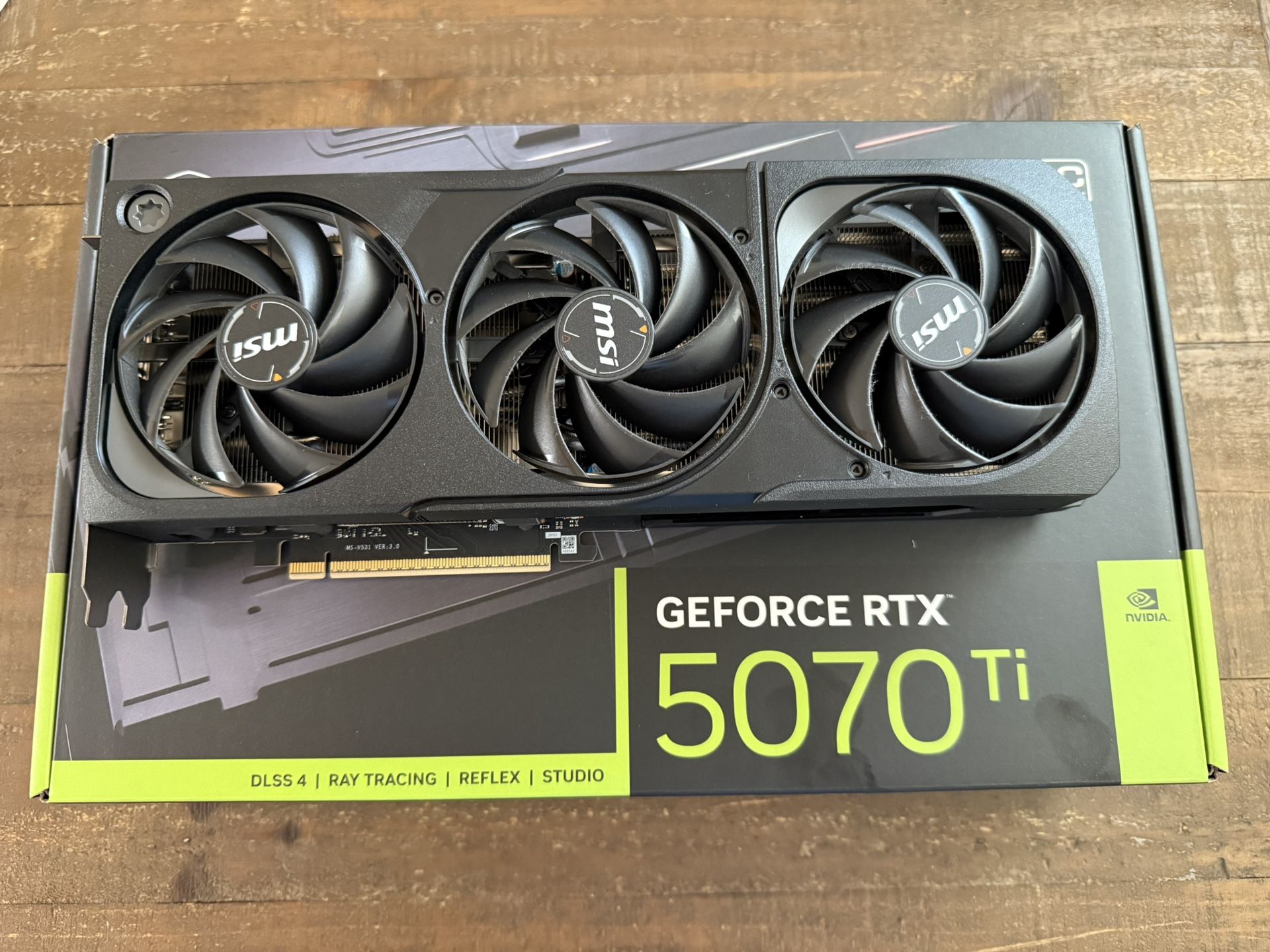 MSI Shadow Nvidia RTX 5070ti GPU