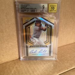 2023 LEAF METAL CONTINUUM AUTOS #MC130 CORBIN CARROLL 60/ 450 Beckett 9 / 10 Auto