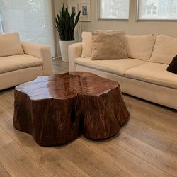 Solid Tree Trunk Coffee Table