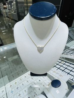 14k Cadena 14k Con Corazón 