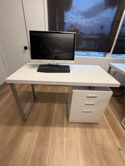 White Office Desk w/ Chair