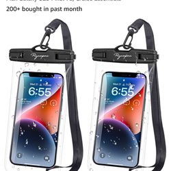 Rynapac Waterproof Phone Pouch Bag - 7.5in Water Proof Cell Phone Case for Beach Travel Must Haves, Waterproof Phone Holder with Lanyard for iPhone 15