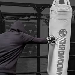 New Throwdown White 4’ Heavy Bag (commercial/home gym)