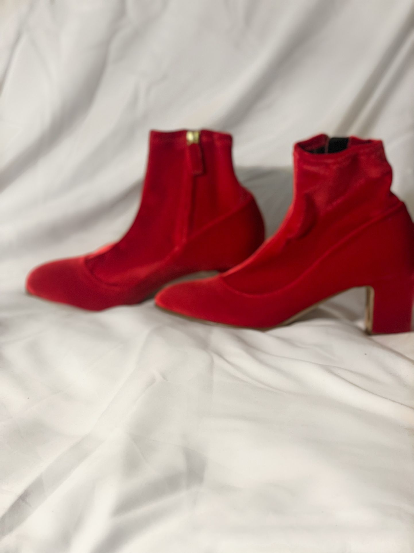 Real Rupert Sanderson Velvet Booties