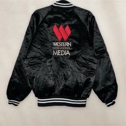 Vintage 90s Hartwell Bomber Jacket Western International Media Nylon USA Large