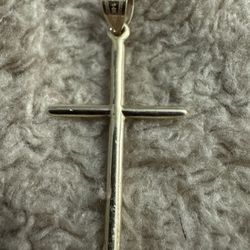 14K YELLOW GOLD POLISHED 3D CROSS Pendant 