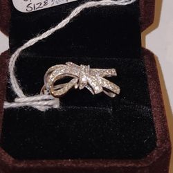 Sterling Silver/CZ Diamond Ring ($Reduced)