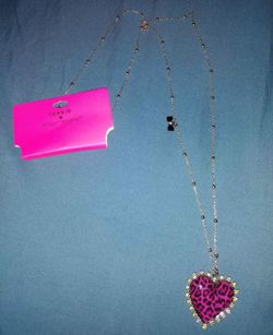 Betsey Johnson Animal Print Necklace & Earrings Set, NEW