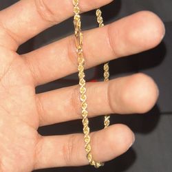 10 Karat Rope Bracelet