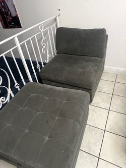sofa with ottoman with starage