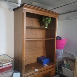 Book Shelf With Storage Cabinet