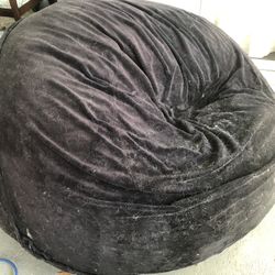 Memory Foam Giant Chair Covered In Black Velvet