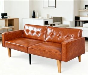 Mid Century Modern Convertible Futon Sofa