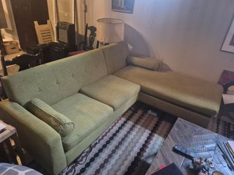 Green sectional couch