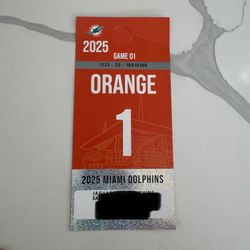 Miami Dolphins Vs Jacksonville Jaguars Orange Parking 100$