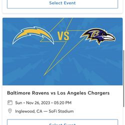 CHARGERS FOOTBALL GAME TICKETS