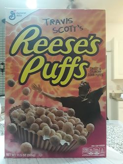 Box of travis Scott reese's puffs