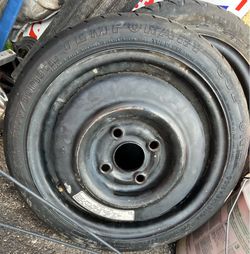 4x100 donut steelie spare tire rim 4 lug 13 inch