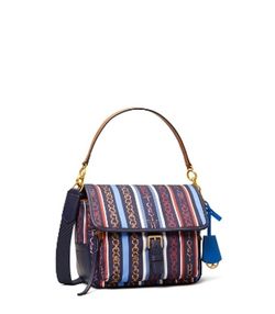 Tory Burch 58048 Perry Nylon Crossbody Gemini Multi Stripe