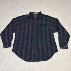 Royal Robbins Men Vintage 90s Multicolor Woven Button Shirt 