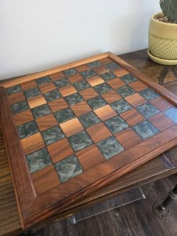 Walnut and Resin Chess Board