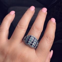 Sapphire Aquamarine Ring 