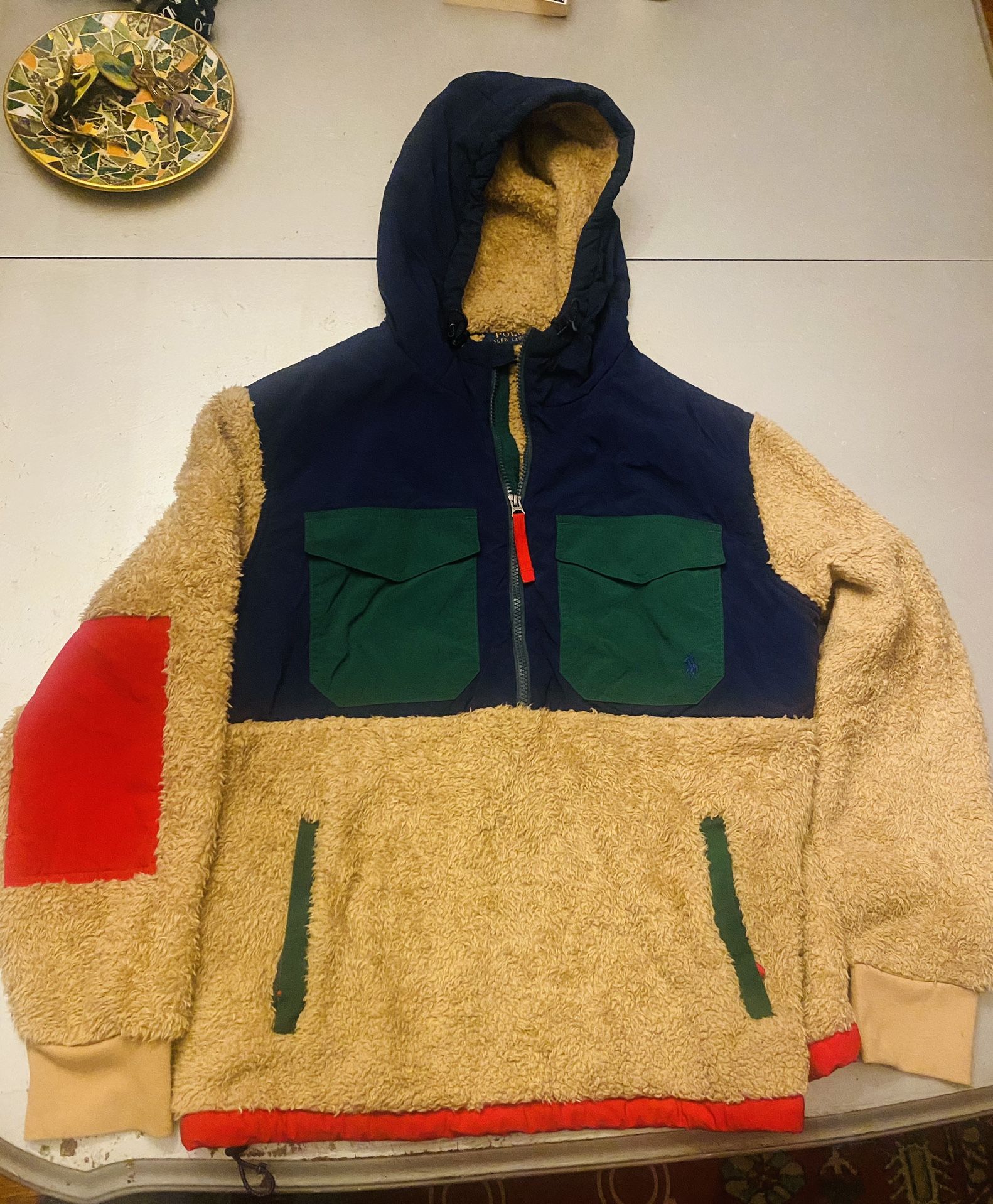 Polo Ralph Lauren Hybrid Multicolorerd Sherpa Jacket