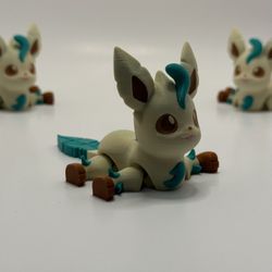3D Printed Pokemon Leafeon 470 Figure Fidget Toy Flexi Cute Gift Decor