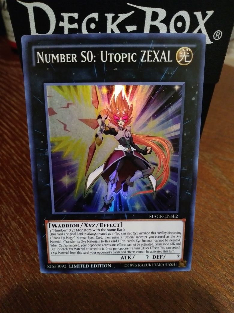 YUGIOH NUMBER S0: UTOPIC ZEXAL SUPER RARE MINT CONDITION!!!
