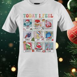 Playera Navideña Inspirada en Inside Out – Diseño Cute de Emociones