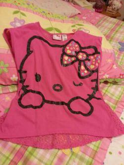 Girls new Hello Kitty t shirt size large
