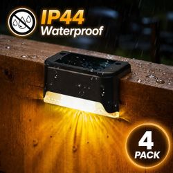 [NEW] 4-Pack Solar Deck / Fence / Step Lights (Bulk Packaging)