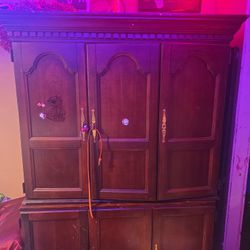 “Solid Wood Armoire / Entertainment Center”